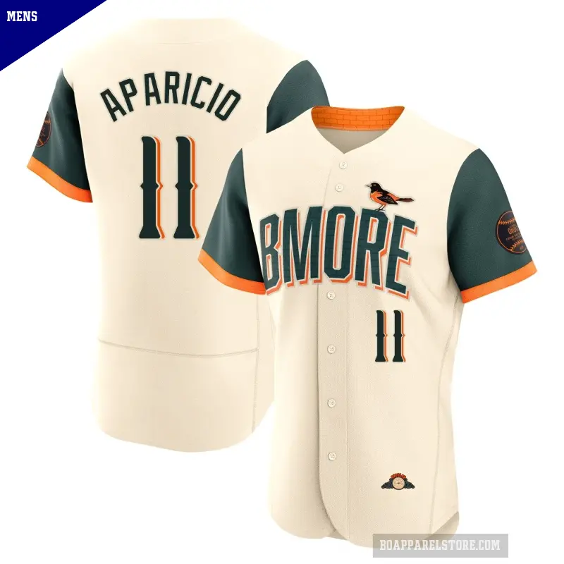 Men's No.11 Luis Aparicio Baltimore Orioles Cream Authentic 2026 City Connect Stadium Jersey