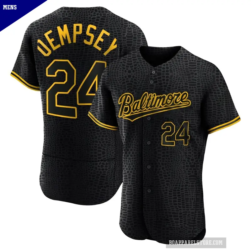Men's No.24 Rick Dempsey Baltimore Orioles Black Authentic Snake Skin City Jersey