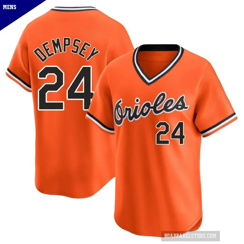 Men's No.24 Rick Dempsey Baltimore Orioles Orange Limited Cooperstown Collection Jersey