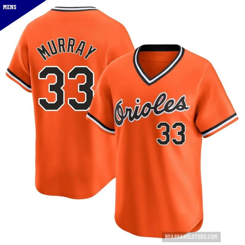 Men's No.33 Eddie Murray Baltimore Orioles Orange Limited Cooperstown Collection Jersey