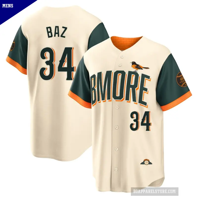 Men's No.34 Shane Baz Baltimore Orioles Cream Limited 2026 City Connect Stadium Jersey