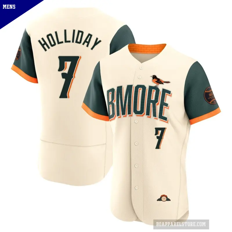 Men's No.7 Jackson Holliday Baltimore Orioles Cream Authentic 2026 City Connect Stadium Jersey