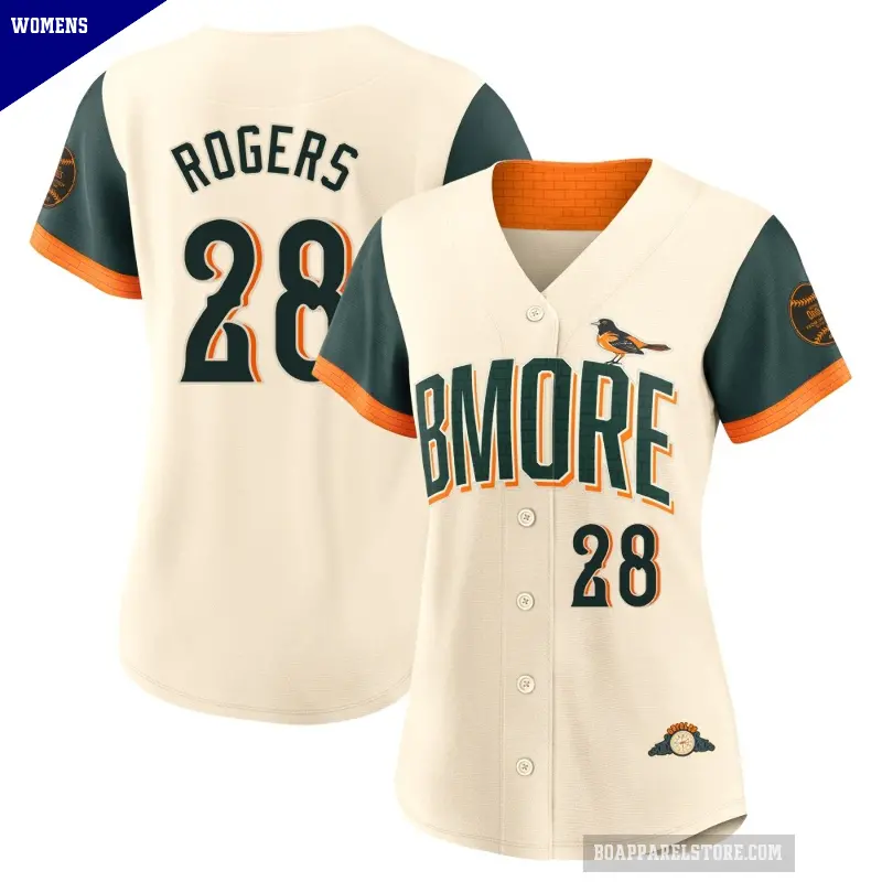 Women's No.28 Trevor Rogers Baltimore Orioles Cream Limited 2026 City Connect Stadium Jersey