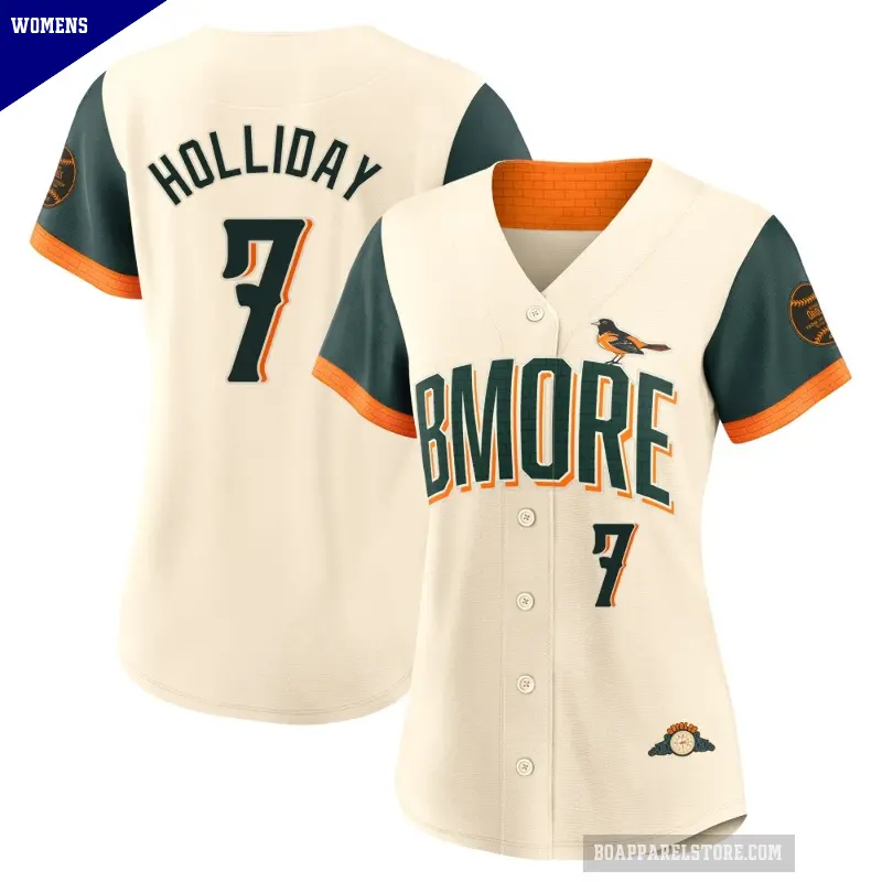 Women's No.7 Jackson Holliday Baltimore Orioles Cream Limited 2026 City Connect Stadium Jersey