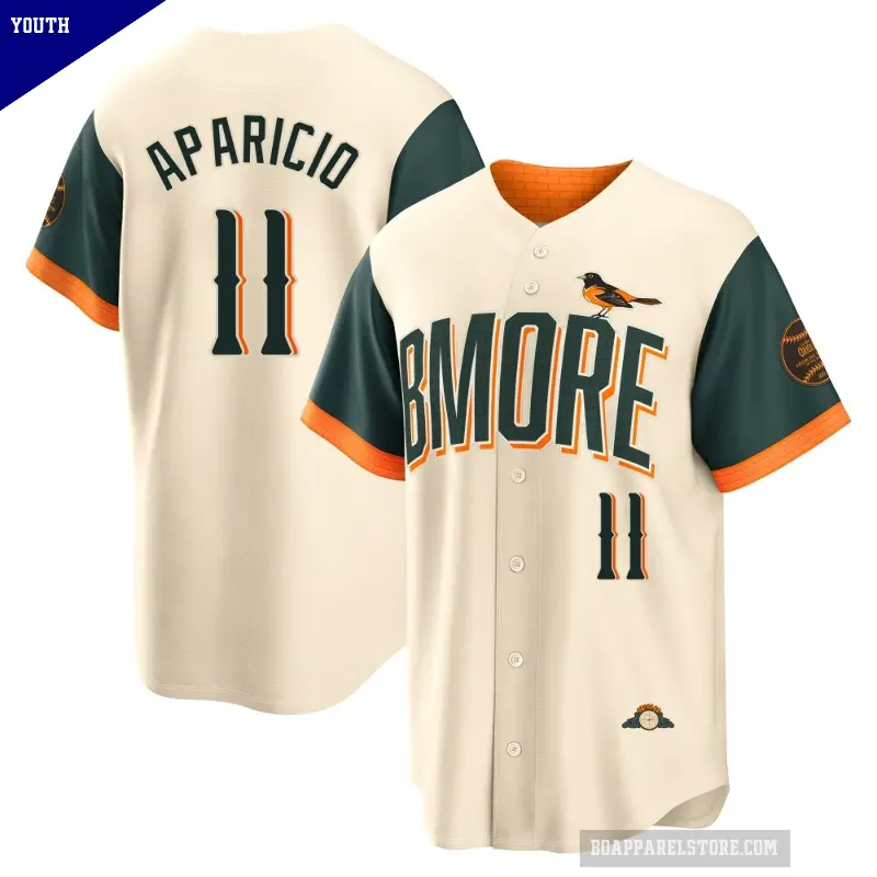 Youth No.11 Luis Aparicio Baltimore Orioles Cream Limited 2026 City Connect Stadium Jersey