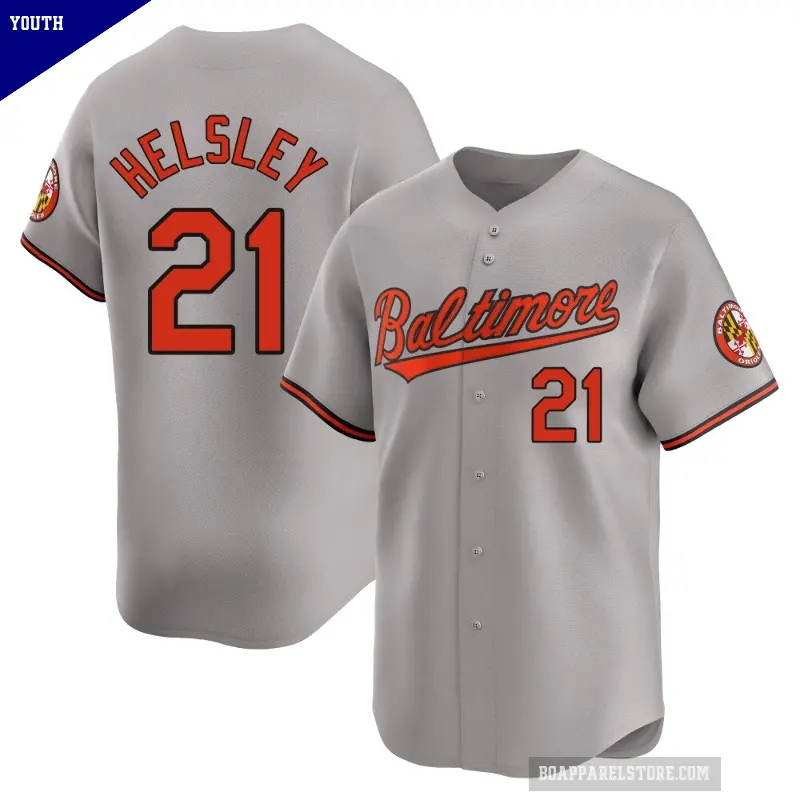 Youth No.21 Ryan Helsley Baltimore Orioles Gray Limited Road Jersey