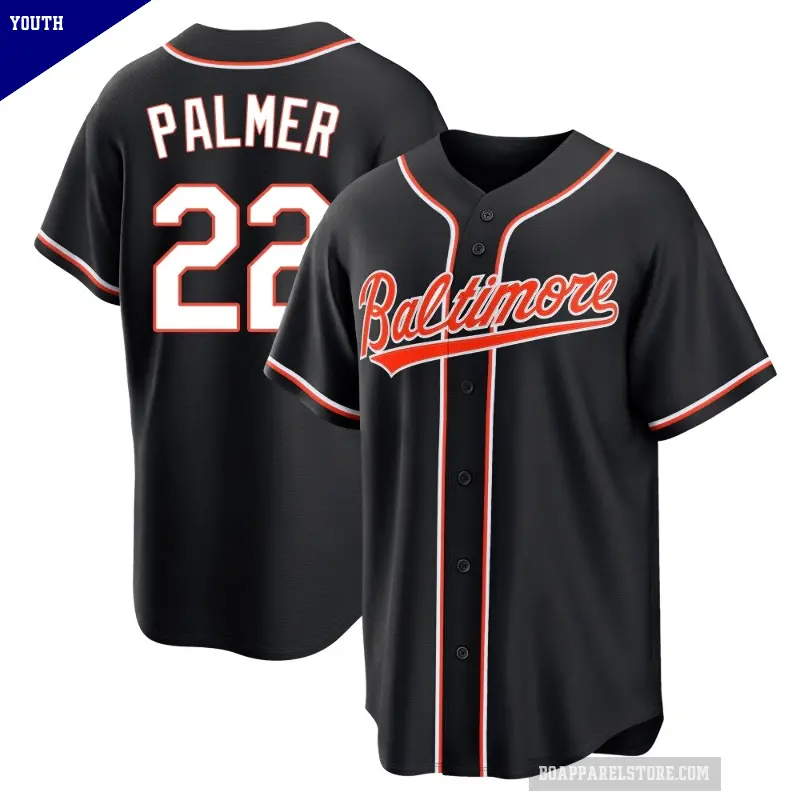 Youth No.22 Jim Palmer Baltimore Orioles Black Replica Fashion Out Jersey