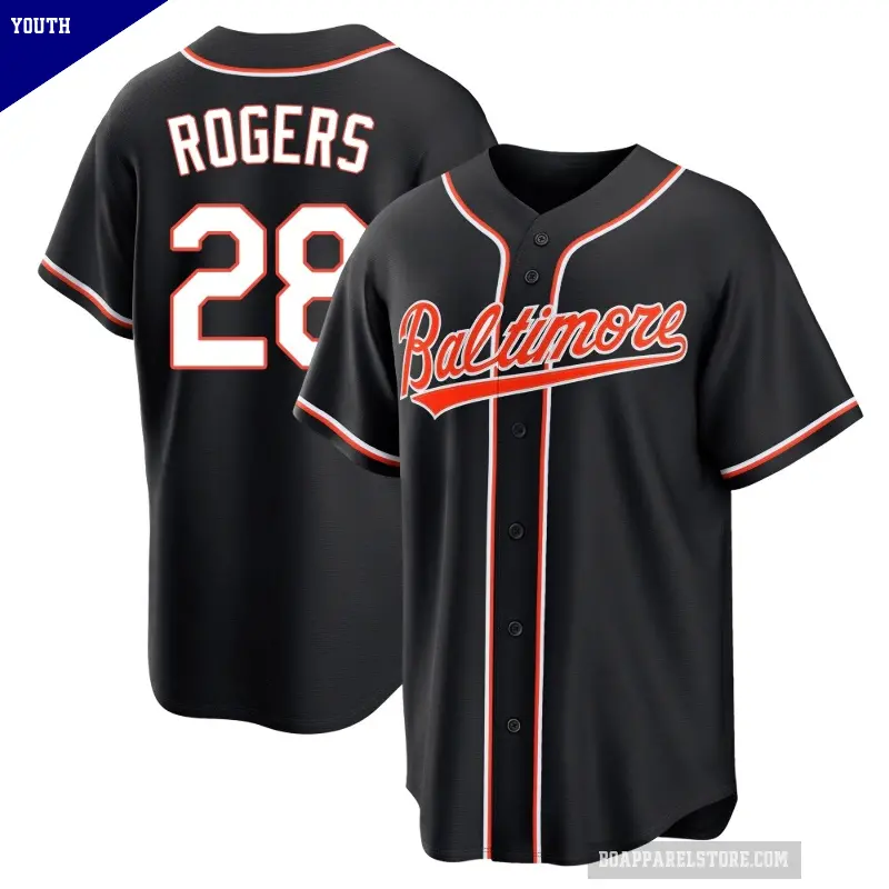Youth No.28 Trevor Rogers Baltimore Orioles Black Replica Fashion Out Jersey