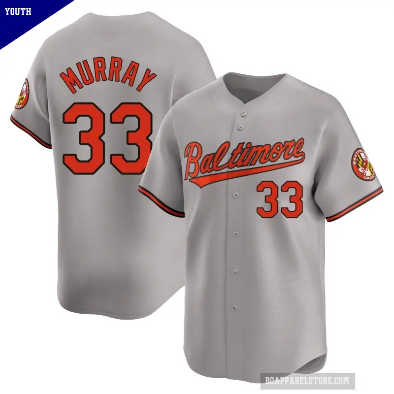 Youth No.33 Eddie Murray Baltimore Orioles Gray Limited Road Jersey
