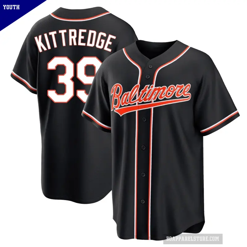 Youth No.39 Andrew Kittredge Baltimore Orioles Black Replica Fashion Out Jersey