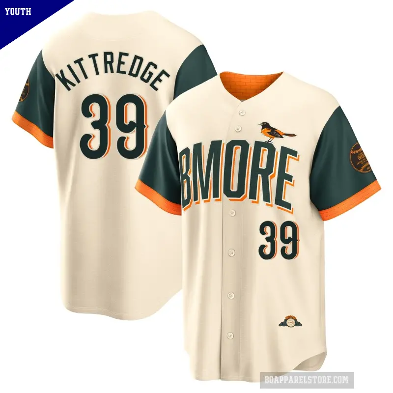 Youth No.39 Andrew Kittredge Baltimore Orioles Cream Limited 2026 City Connect Stadium Jersey