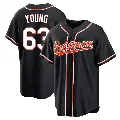 Youth No.63 Brandon Young Baltimore Orioles Black Replica Fashion Out Jersey