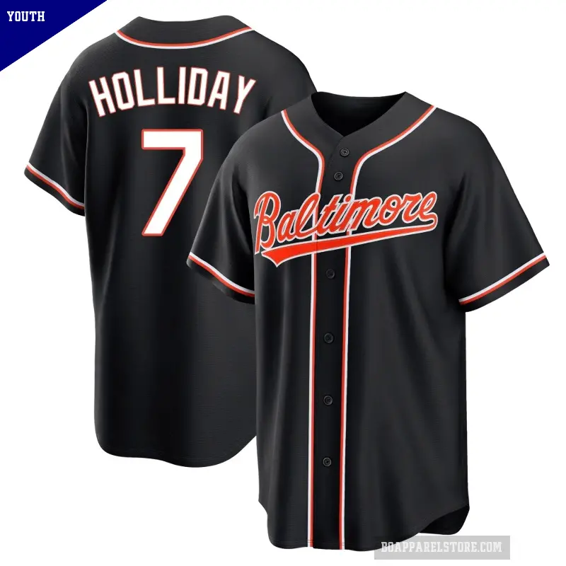 Youth No.7 Jackson Holliday Baltimore Orioles Black Replica Fashion Out Jersey