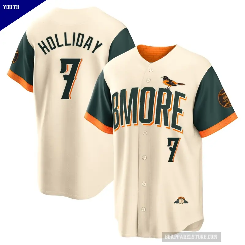 Youth No.7 Jackson Holliday Baltimore Orioles Cream Limited 2026 City Connect Stadium Jersey
